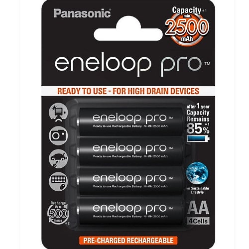 Eneloop PRO AA 250mAh punjive baterije crne Panasonic
