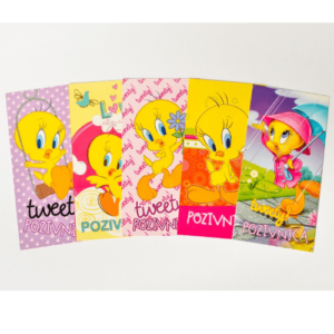 Party pozivnice Tweety 1/100 312700 - Slika 1