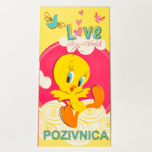 Party pozivnice Tweety 1/100 312700 - Slika 2