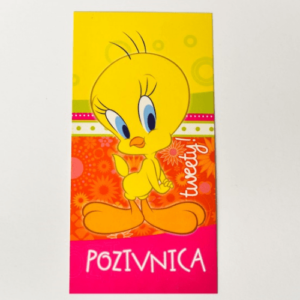 Party pozivnice Tweety 1/100 312700 - Slika 3