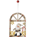 Drveni ukras u obliku prozora sa Deda Mrazom 0106308