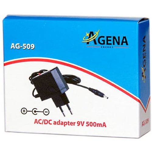 Ispravljač napona Agena AG-509 9V 500mAh Adapter AC-DC bubalica Punjač 9v Agena-AG-509-9V-500mAh-Adapter-AC-DC