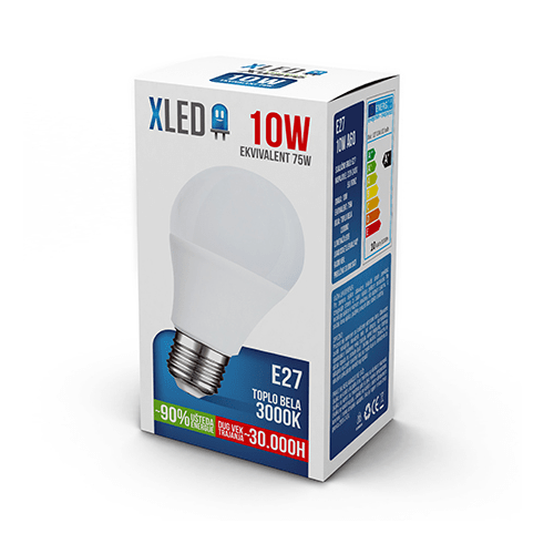 Sijalica led E27-10W 220V XLED toplo bela 3000K
