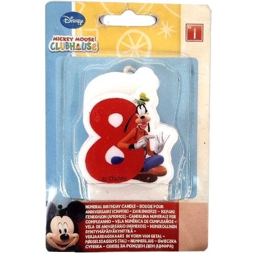Svećica rođendanska br.8 Mickey & Šilja 483156 bubalica Rodjendanska svećica br. 8 za dečake Dizni Šilja