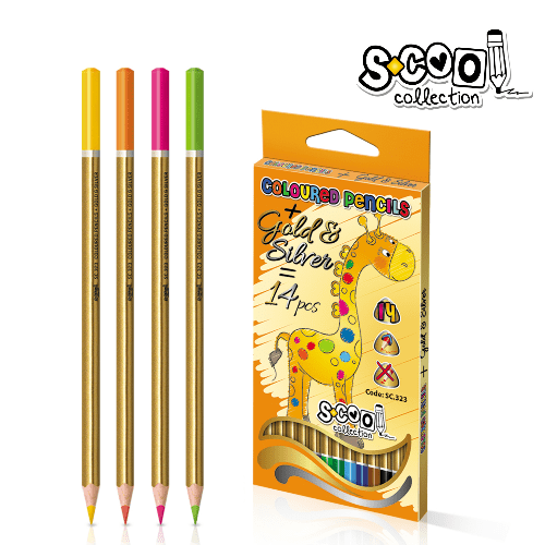 Drvene bojice S-Cool gold+silver SC323 NS24303