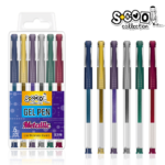 Gel olovka set 1-6 metallic SC598 nS26308