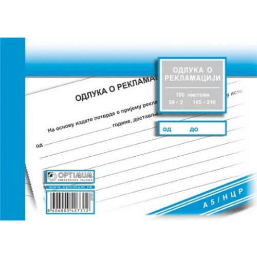 Odluka o reklamaciji A5