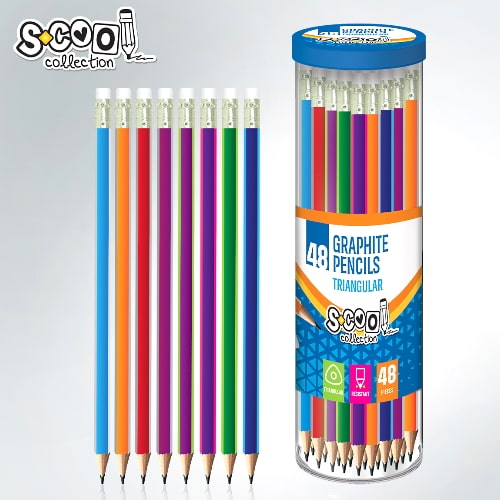 Grafitna olovka sa gumicom Triangular