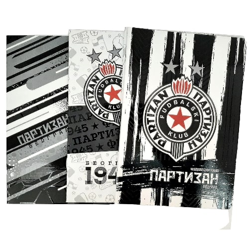 FK Partizan sveska A4 karo