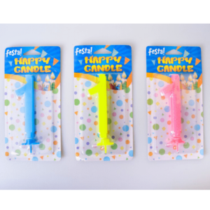 Happy candle svećica fluo miks broj 1 710096