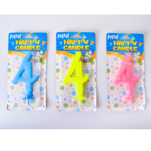Happy candle svećica fluo miks broj 4 710099 - Slika 1