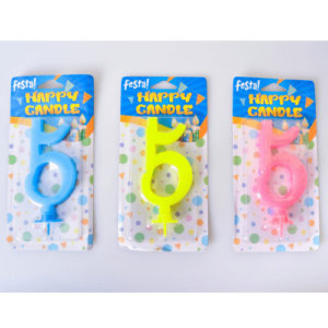 Happy candle svećica fluo miks broj 5 710100 - Slika 1