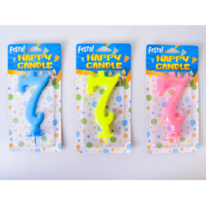 Happy candle svećica fluo miks broj 7 710102 - Slika 1