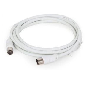 CCV-515-W Gembird TV plug to TV socket 1,8m white 4080 - Slika 1
