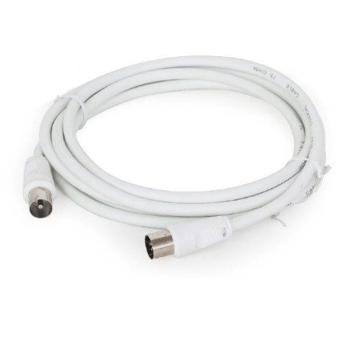 CCV-515-W Gembird TV plug to TV socket 1,8m white 4080