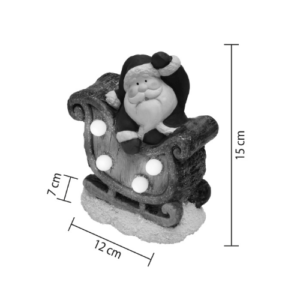 LED svetleća keramička dekoracija deda mraz 2xLR44 KDC15/S - Slika 2