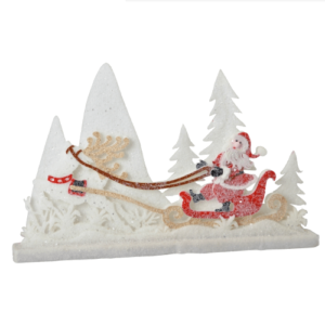 Deda Mraz na sankama crvena 37cm Tilly 750517 - Slika 1