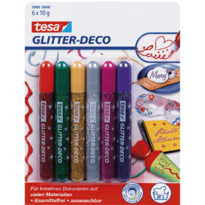 Lepak glitter deco 10gx6boja Tesa 59900 blister - Slika 1