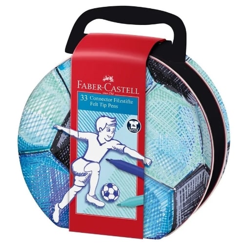 Flomasteri-skolski-33-boje-Soccer-metalno-koferce-Faber-Castell-155538-2-bubalica