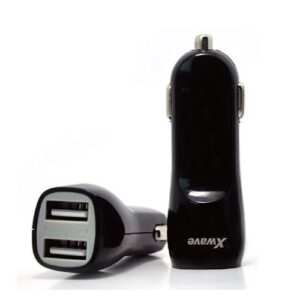 Xwave C22 USB auto punjač, dual USB port 5V/1A + 2.1A crni 024019 - Slika 1