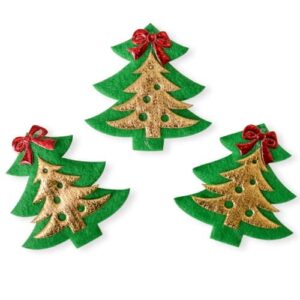 Novogodišnja dekoracija jelka crafty ny zlatna 60 x 60mm 3k 137103 - Slika 1