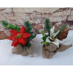 Novogodišnja dekoracija u saksiji miks deco wood 18cm 750370 - Slika 2
