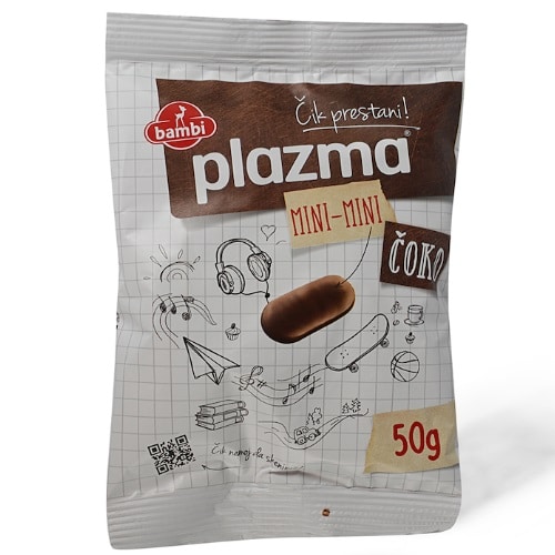 Plazma mini čoko keks preliven mlečnom čokoladom 50g