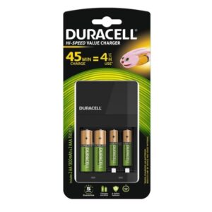 Punjač baterija Duracell CEF 14 sa 2 AA i 2 AAA punjive baterije