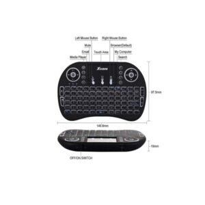 Tastatura za TV Box Smart TV mini bežična USB 2.4Ghz punjiva 10m Xwave 026377