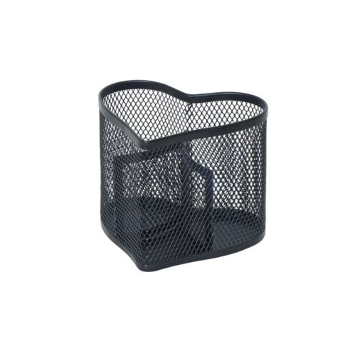 Stalak za olovke srce crna Mesh shape 482010