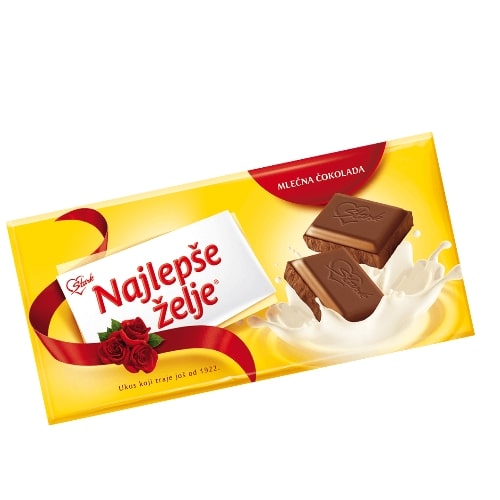 najlepše želje mlečna čokolada 90gr bubalica