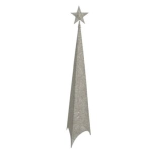 Jelka srebrna svetlucava 3D plastična