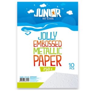 Papir metalik reljefni bela A4 250g 10KJolly embossed metallc paper 136201 - Slika 1