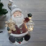 Novogodišnja dekoracija Deda Mraz 45cm Willy 770053 polirezin bubalica