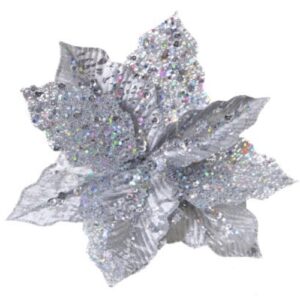 Novogodišnji cvet srebrna 24cm Blossom 780603 - Slika 1