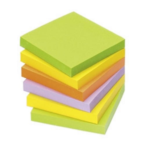 Blokčić samolepljivi 76x76mm pastelne boje miks bubalica samolepljivi blokčić za beleške za frižider