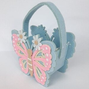 Uskršnja dekorativna korpica platnena 19x8x12cm 66633 - Slika 2