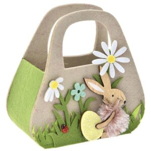 Uskršnja platnena korpica sa zečićem 15x6x15cm 71168 - Slika 2