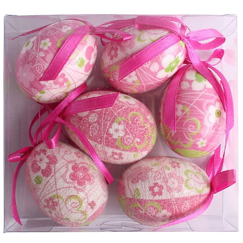 jaje uskršnje plastično roze 6cm