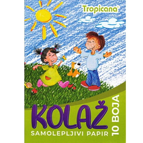 Kolaž papir samolepljivi B5 10 boja T KP B5 bubalica Samolepljivi kolaž papir B5