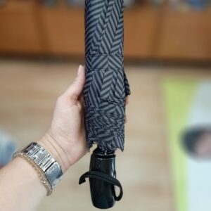 Muški kišobran automatski crni riblja kost