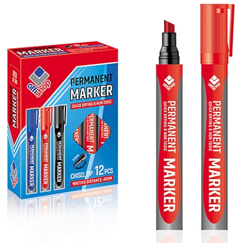 Flomaster permanentni crrveni kosi vrh marker