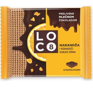 Loco napolitanke pomorandža kako preliveno čokoladom 115gr