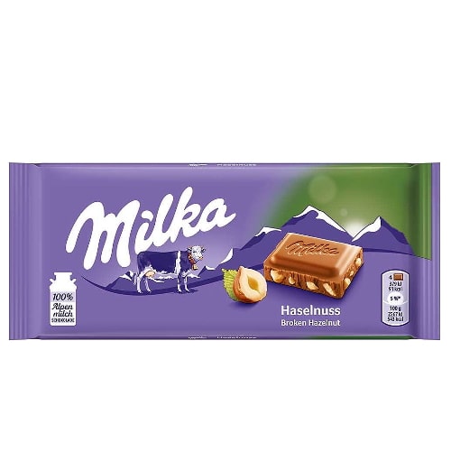 Milka čokolada sa usitnjenim lešnicima 100 grama
