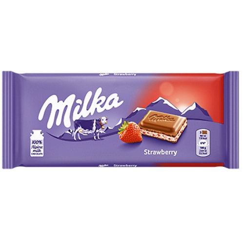 Milka Strawbery mlečna čokolada 100g bubalica Milka-Strawbery-mlecna-cokolada-100g-bubalica
