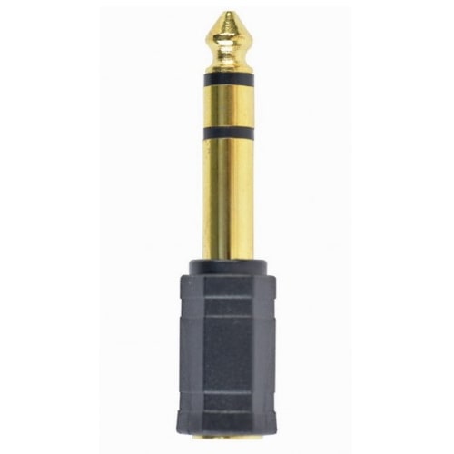 Stereo džek 6.35mm stereo plug to 3.5mm stereo socket Gembird A-6.35M-3.5F CAGP23930BK 2 bubalica Gitarski džek stereo na bananicu 6,35 muški na 3.5 ženski