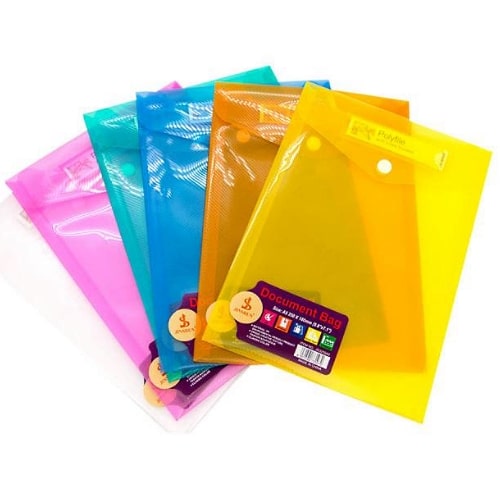 Fascikla A5 plastična džep dugme index JS3259 bubalica Plastična fascikla sa dugmetom A5 providna JS3259