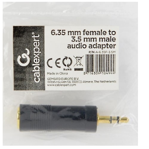 3,5mm muški na 6,35 ženski pozlaćeni audio adapter