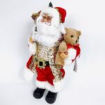 Deda Mraz crveno zlatni 30cm novogodišnja figura 74693 2 bubalica