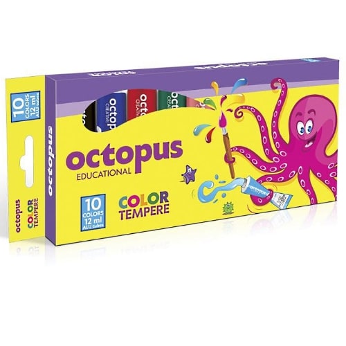 Temepe za školu 10 boja 12ml u aluminijumskoj tubi UNL-0355